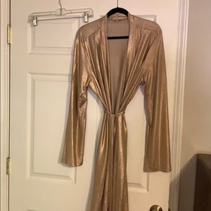 Fashion Nova Metallic Gold Kimono/Cardigan 3x